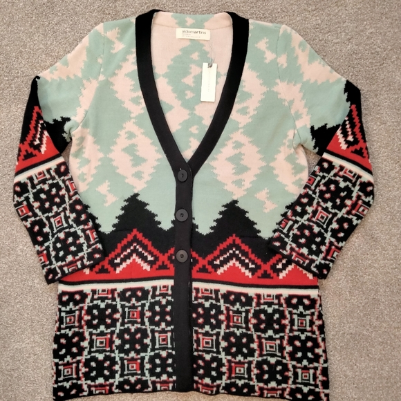 NWT Sz XS Anthro Aldomartin's Fair Isle Long Cardigan - Picture 12 of 13